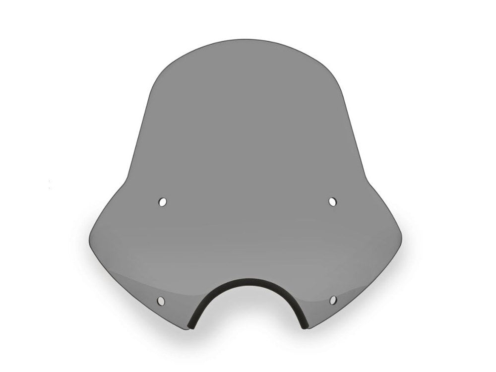 Speed Demon Windshield. Black Smoke. 18in. High, 21in. Wide. Fits models with 5-3/4in. Headlights.