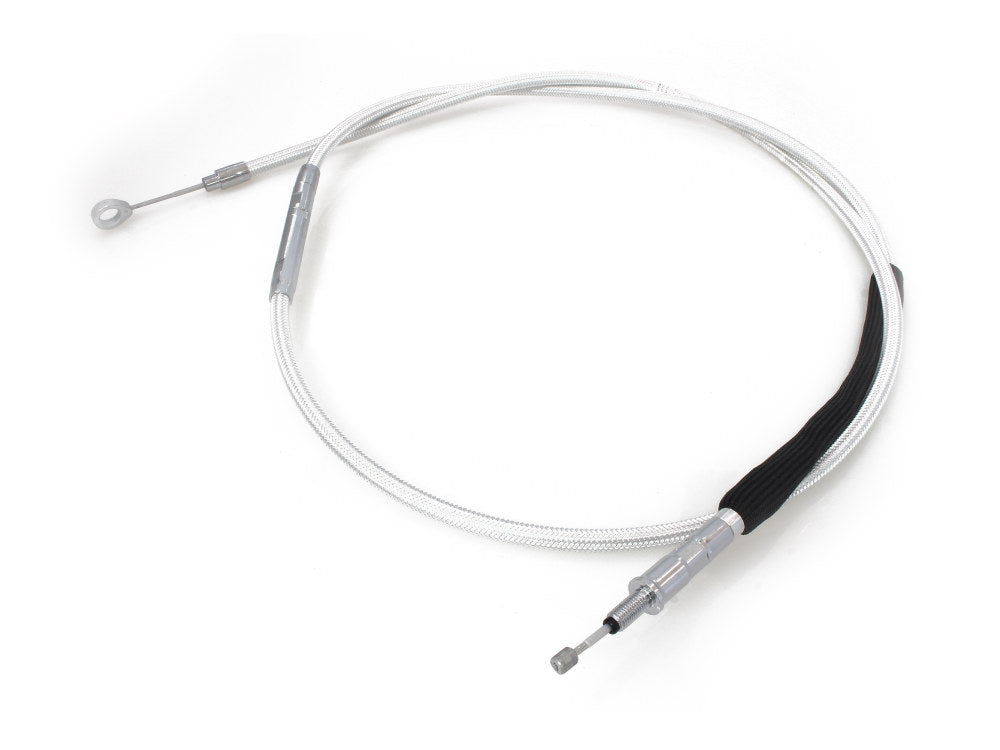 75in. Clutch Cable - Sterling Chromite. Fits Softail 2007-2024 & Dyna 2006-2017.