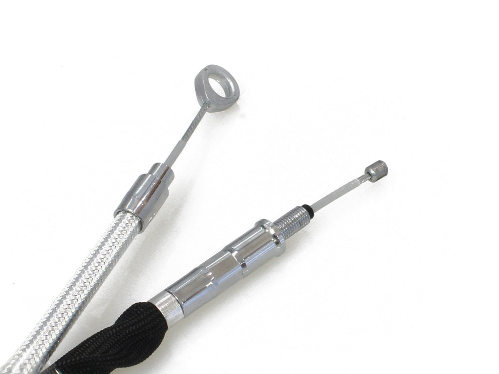 79in. Clutch Cable - Sterling Chromite. Fits Softail 2007-2024 & Dyna 2006-2017.