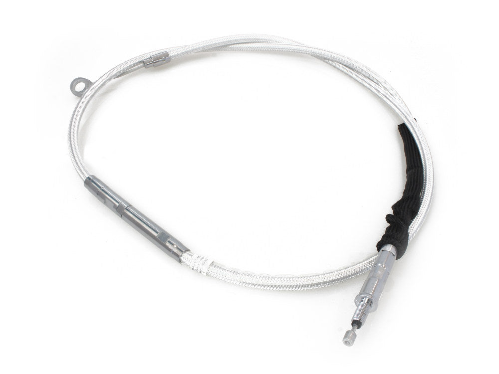 63in. Clutch Cable - Sterling Chromite. Fits Softail 2007-2024 & Dyna 2006-2017.