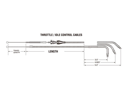 30-3/4in. Idle Cable - Sterling Chromite. Fits Sportster 1996-2006.