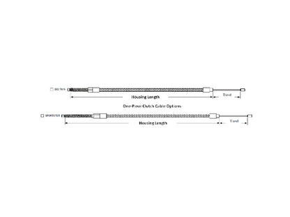 62-3/8in. Clutch Cable - Black Pearl. Fits Street 500 & Street 750 2015-2020.