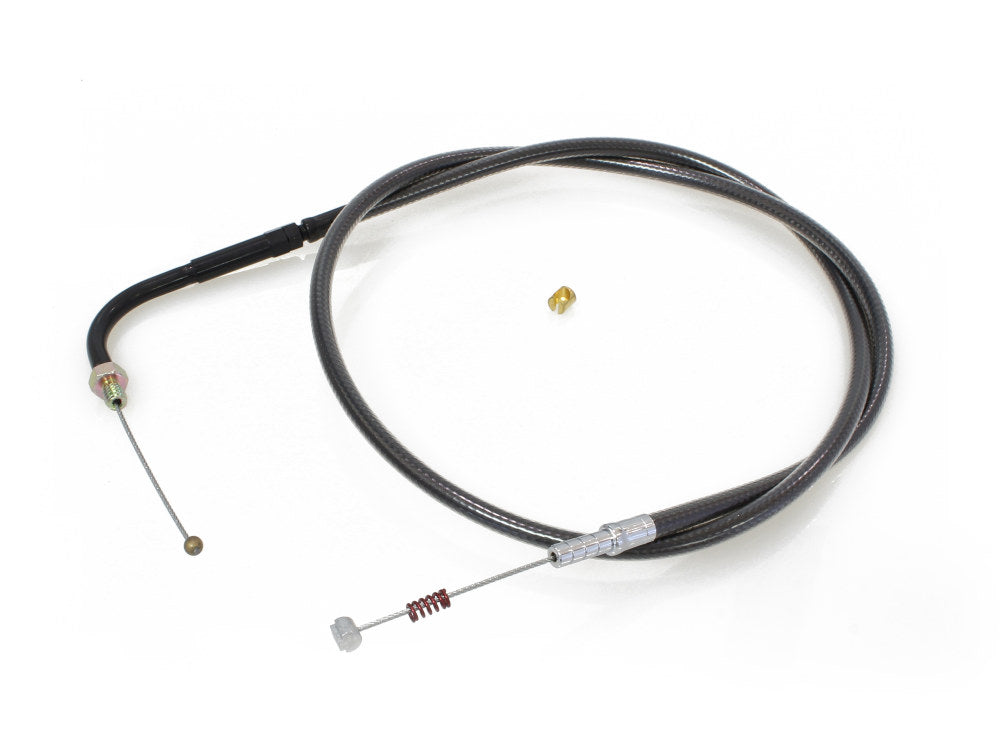38-1/2in. Idle Cable - Black Pearl. Fits Big Twin 1990-1995.