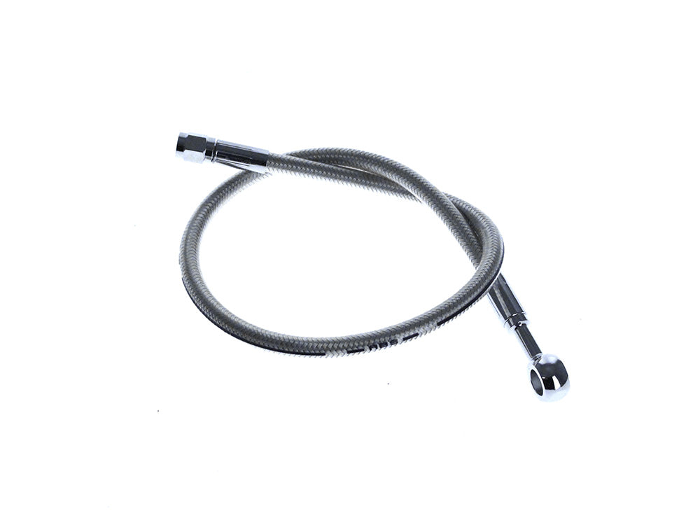 22in. Upper Front Brake Line with 10mm x 180 Degree Banjo - Sterling Chromite.