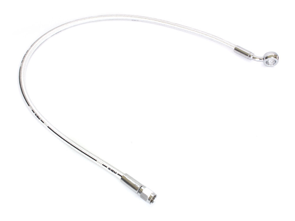 26in. Upper Front Brake Line with 12mm x 35 Degree Banjo - Sterling Chromite.