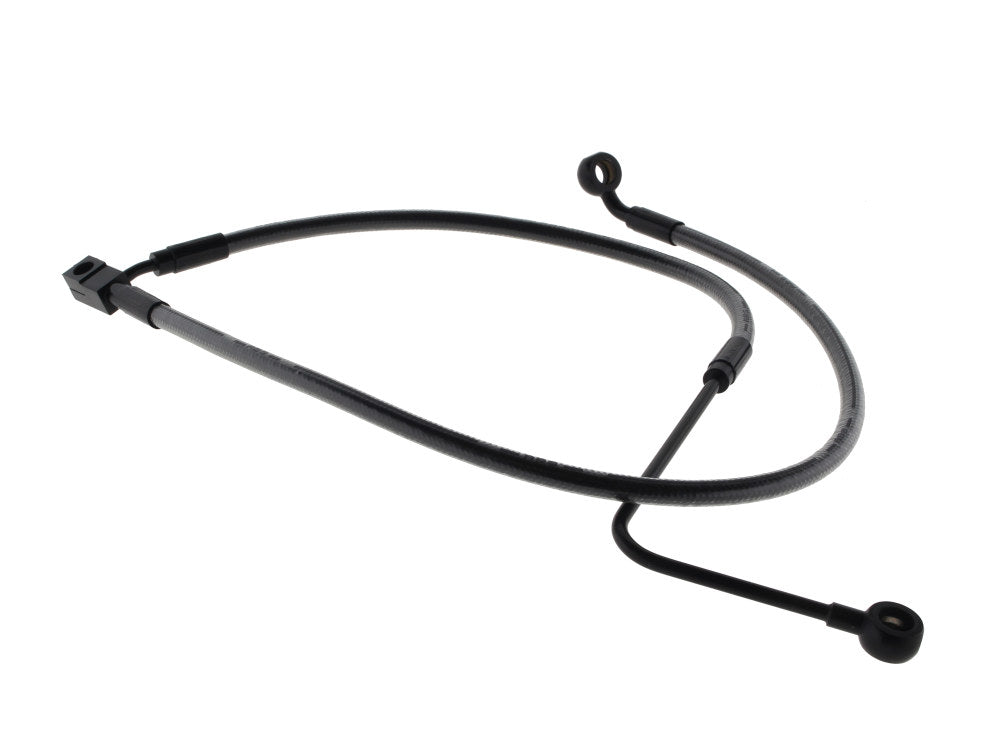 Stock Length Lower Front Brake Line - Black Pearl. Fits FXST Softail 2011-2015 & Rocker 2011
