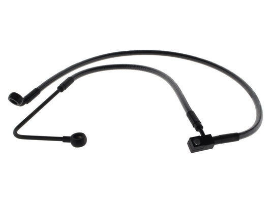 +2in. Over Length Lower Front Brake Line - Black Pearl. Fits FXST Softail 2011-2015 & Rocker 2011