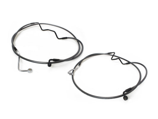 +2in. Over Length Lower Front Brake Line - Black Pearl. Fits Touring 2014-2023