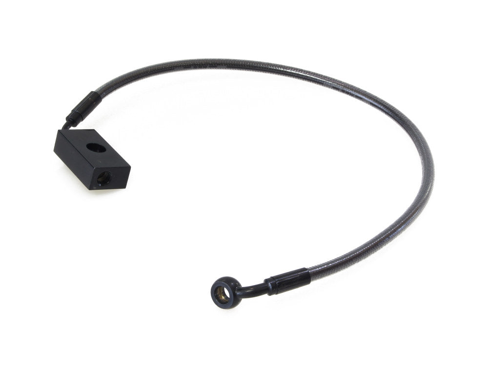 +4in. Length Lower Front Brake Line - Black Pearl. Fits Softail 2018up