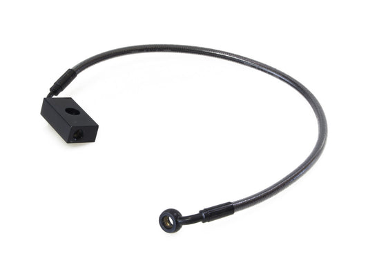 +4in. Length Lower Front Brake Line - Black Pearl. Fits Softail 2018up