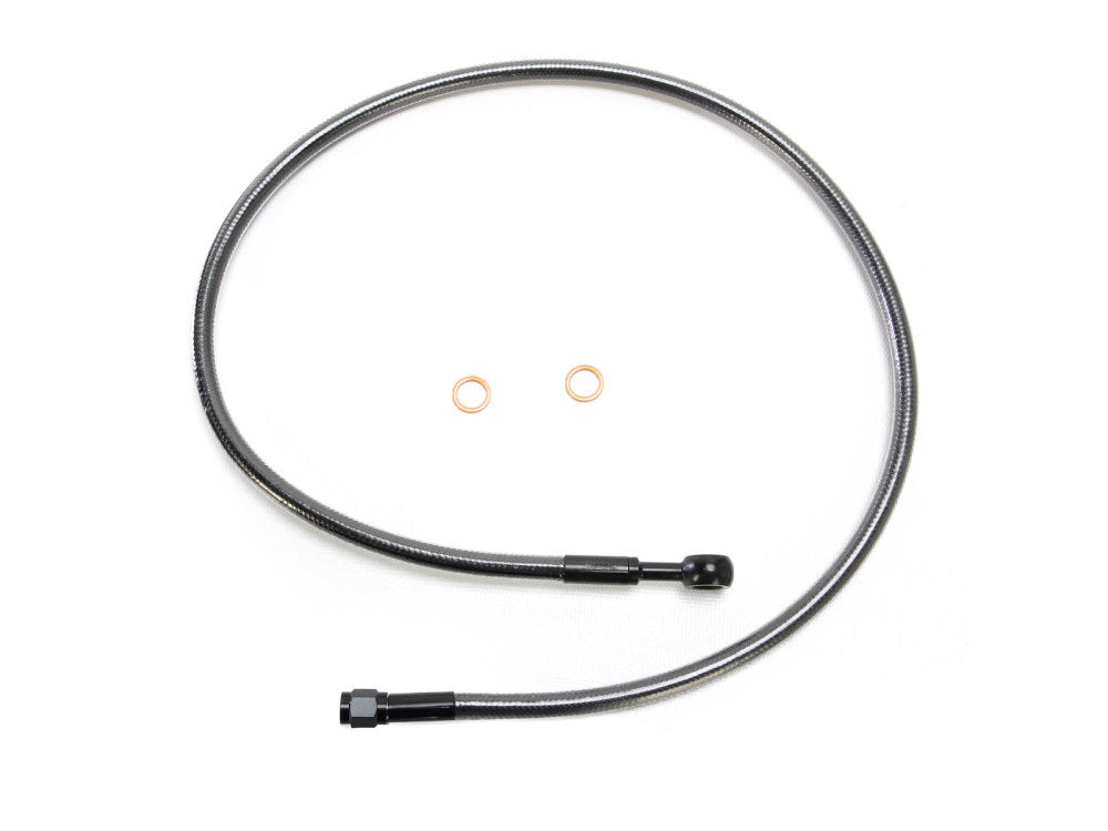 34in. Upper Front Brake Line with 10mm x 180 Degree Banjo - Black Pearl.