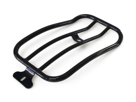 Solo Seat Luggage Rack - Gloss Black. Fits FX Softail 2007-2015 & Cross Bones 2008-2011