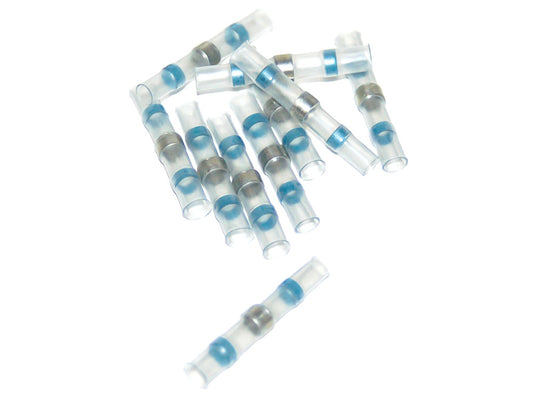 Heat Shrinkable Butt Splice with Low Temperature Solder - Pack of 10. Fits #16-#14 Gauge Wire.