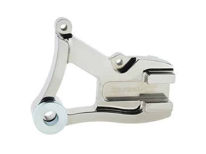 Right Hand Rear Caliper Mount - Chrome. Fits Dyna 1991-1999 with 11.5in. Disc Rotor when using Performance Machine 125x4R Caliper.