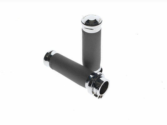 Contour Handgrips - Chrome. Fits H-D with Throttle Cable.