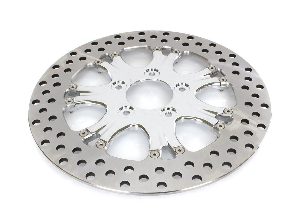 11.5in. Left Hand Front & Right Hand Front Heathen & Paramount Disc Rotor - Chrome. Fits H-D 1984up with 11-1/2in. Disc Rotor(s).