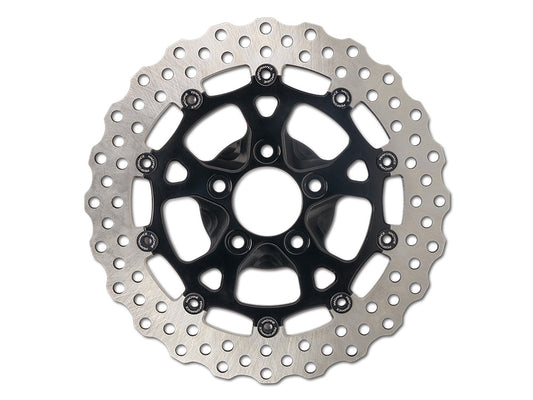 12.6in. Front Dominator Disc Rotor - Black Anodized. Fits Touring 2024up with Custom Wheel and Hub Mounted 320mm Rotors.