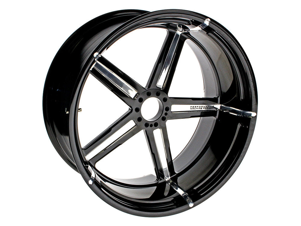 18in. x 8.50in. wide Formula Wheel - Black Contrast Cut Platinum.