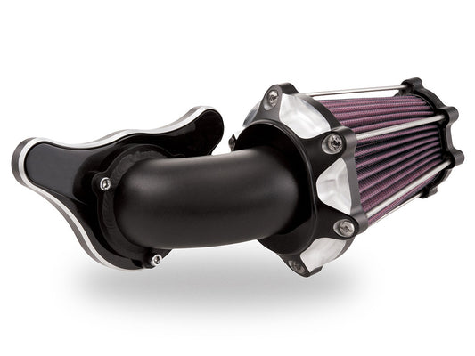 FastAir Air Cleaner Kit - Black Contrast Cut. Fits Big Twin 1993-2017 with CV Carb or Cable Operated Delphi EFI
