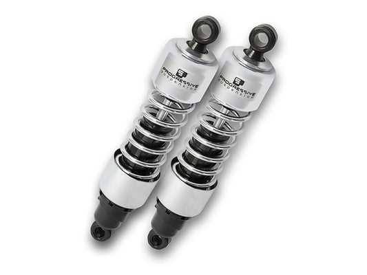 412 Series, 11.5in. Heavy Duty Spring Rate Rear Shock Absorbers - Chrome. Fits Sportster 2004-2021