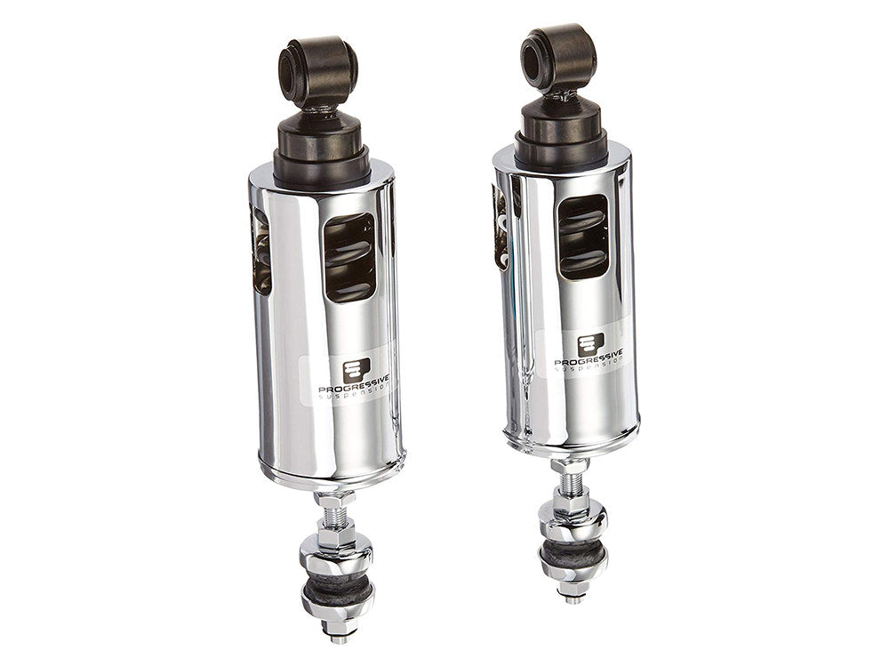 422 Series, Heavy Duty Spring Rate Rear Shock Absorbers - Chrome. Fits Softail 2000-2017.