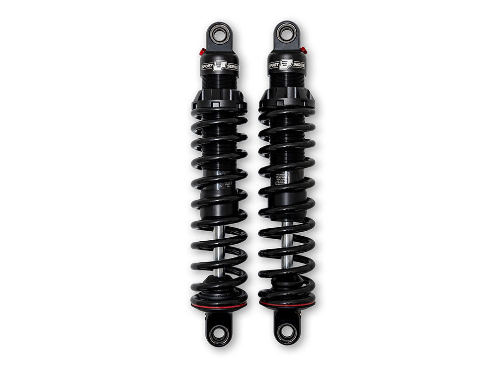 494 Series, 12.5in. Rear Shock Absorbers - Black. Fits Dyna 1991-2005