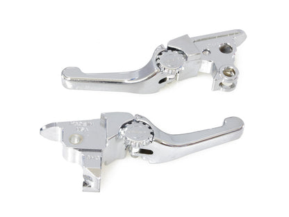 Adjustable Shorty Anthem Levers - Chrome. Fits Touring Most 2021-2024 with Cable Clutch