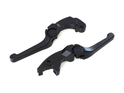 Adjustable Anthem Levers - Black. Fits Indian Scout 2017-24.