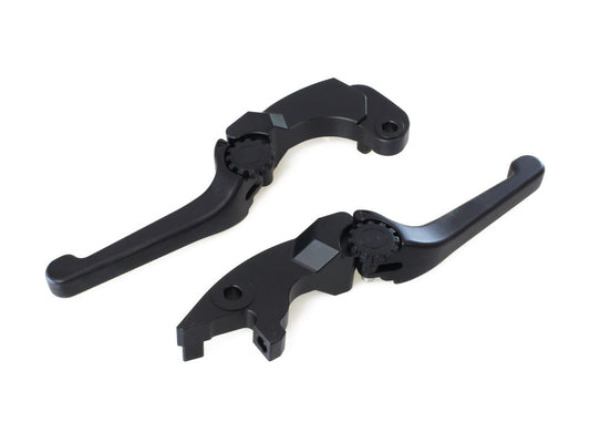 Adjustable Anthem Levers - Black. Fits Indian Scout 2017-24.