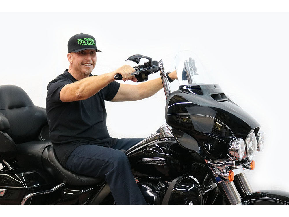 16in. x 1-1/4in. Bagger Monkey Handlebar - Black. Fits Ultra Models 1996-2024 and Street Glide 1996-2023