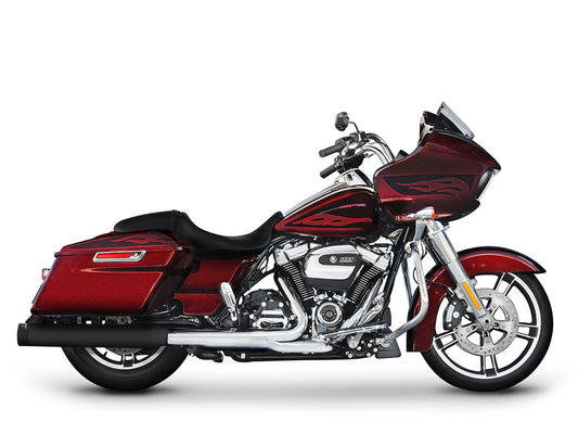 4in. DBX40 Slip-On Mufflers - Black with Black End Caps. Fits Touring 2017up.