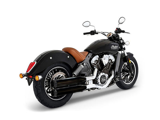 3-1/2in. Slip-On Mufflers - Black with Black End Caps. Fits Indian Scout 2015-2024