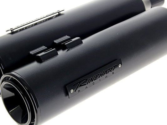 4-1/2in. HP45 Slip-On Short Race Inspired Mufflers - Black with Black End Caps. Fits Touring 2017up