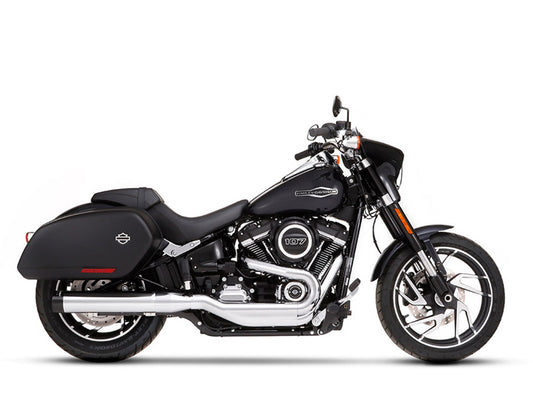 4in. Slip-On Muffler - Chrome with Black End Cap. Fits Sport Glide 2018-2024