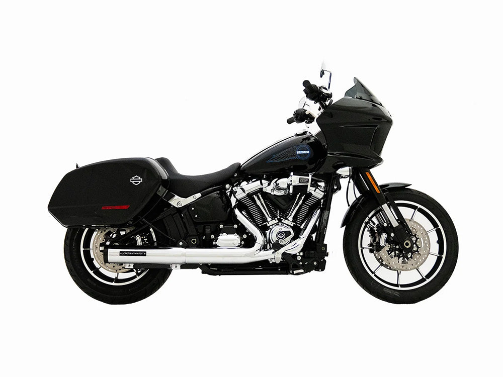 4in. HP40 Slip-On Muffler - Chrome with Black End Cap. Fits Softail Street Bob, Low Rider S, Low Rider ST & Heritage 2025up