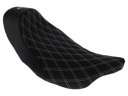 Renegade LS Solo Seat with White Double Diamond Lattice Stitch. Fits Most Touring 2008-2024