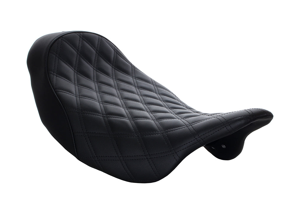 Renegade LS Solo Seat with Black Double Diamond Lattice Stitch. Fits Most Touring 2008-2024
