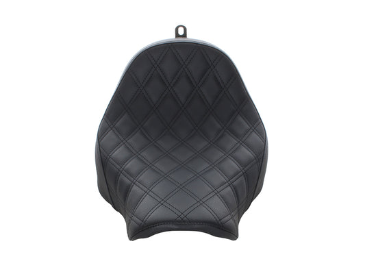 Renegade LS Solo Seat with Black Double Diamond Lattice Stitch. Fits Fat Boy 2018up & Breakout 2023up