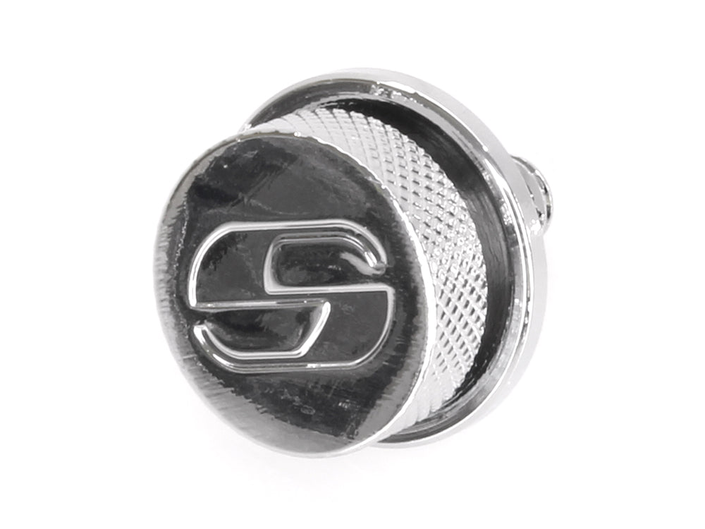 1/4in.-20 Knurled Seat Mount Screw - Chrome. Fits H-D 1996up