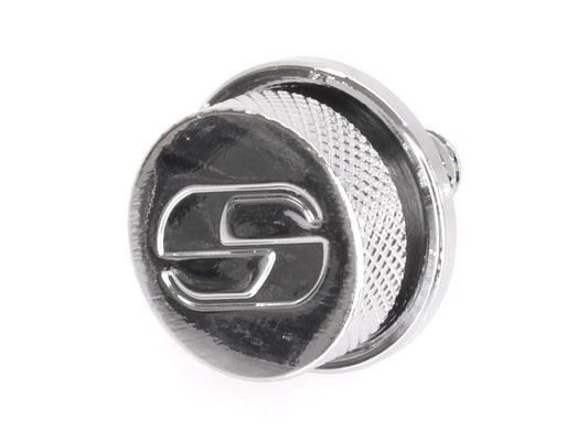 1/4in.-20 Knurled Seat Mount Screw - Chrome. Fits H-D 1996up