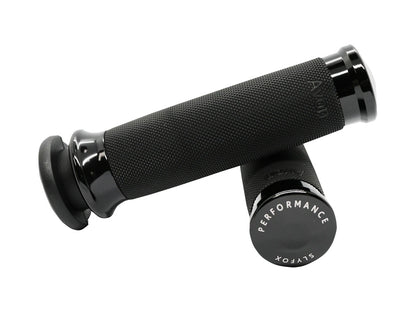 Handgrips - Black. Fits H-D with Throttle Cable