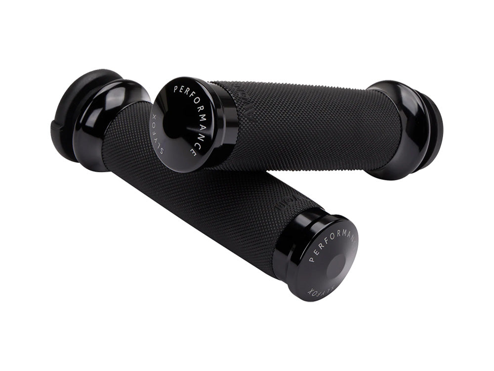 Handgrips - Black. Fits Big Twin 2008-2024 with Throttle-by-Wire