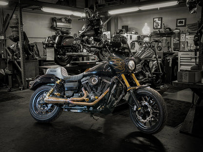 Highnoon Tuck N Roll Dual Seat. Fits Dyna 2006-2017