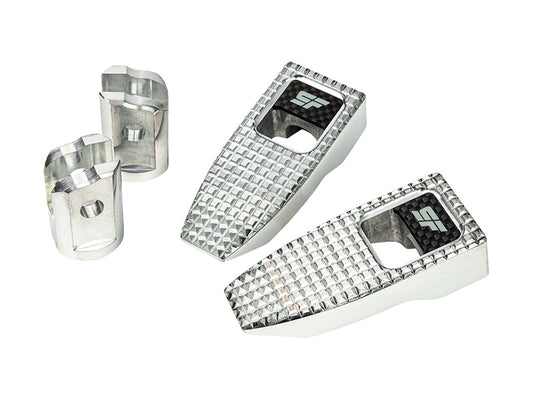 Slim Speed Footpegs - Polished. Fits Softail 2018up Front Rider