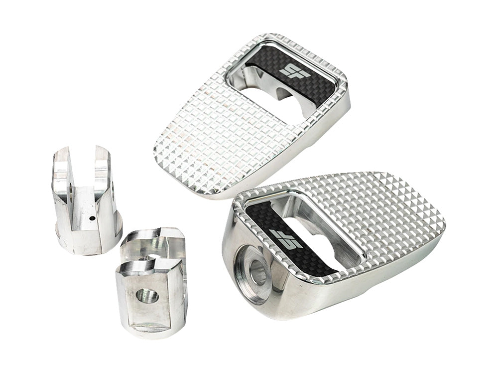 Fatty Footpegs - Polished. Fits Softail 2018up Front Rider