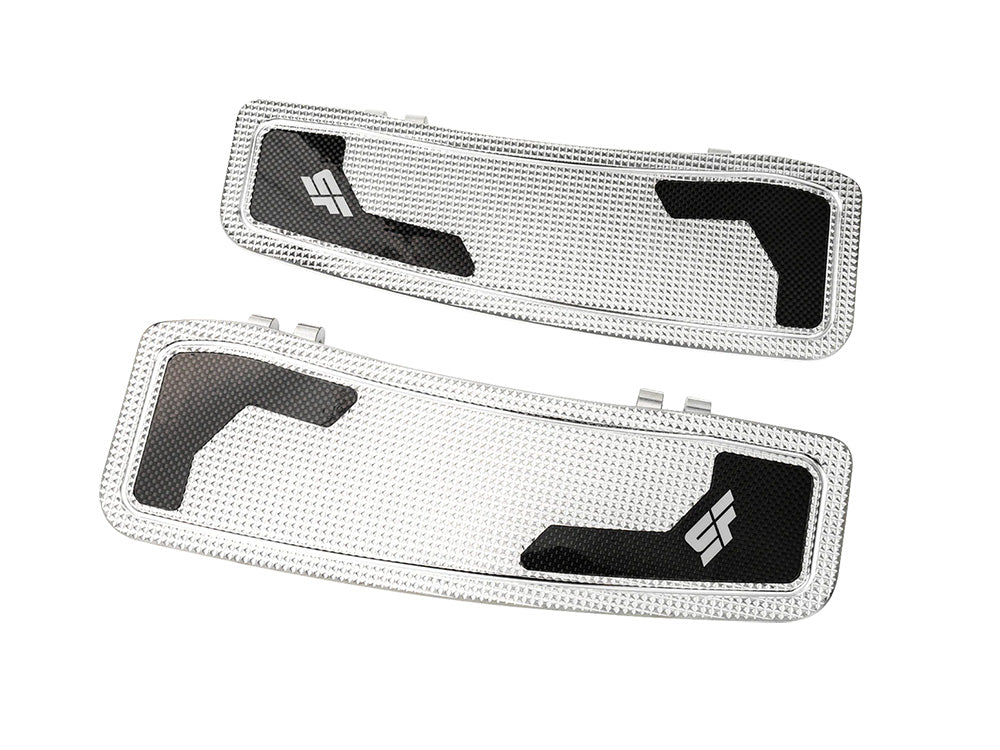 Bagger Rider Floorboards - Polished. Fits Touring 1980up, FL Softail 1986-2017 & Dyna Switchback 2012-2016
