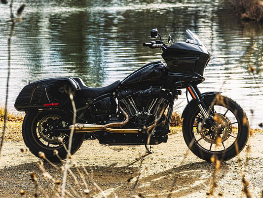 2-into-1 LaneSplitter Exhaust - Stainless Steel. Fits Softail 2018up Non-240 Rear Tyre Models.