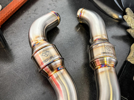 2-into-1 Elsinore Mid Length Exhaust With ProFlo Headers - Stainless Steel. Fits Touring 2017up