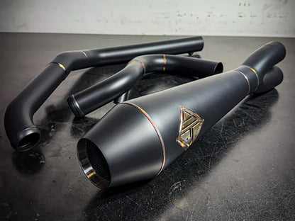 2-into-1 LaneSplitter Exhaust - Black Onyx. Fits Dyna 2006-2017