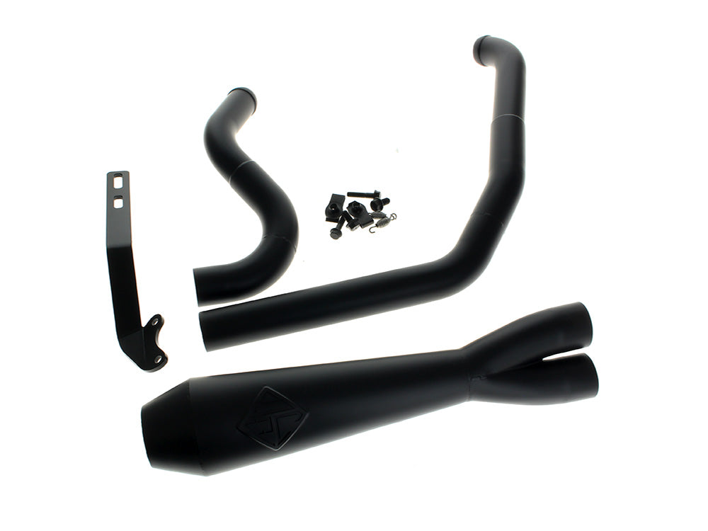 2-into-1 LaneSplitter Exhaust - Black. Fits Dyna 1999-2005